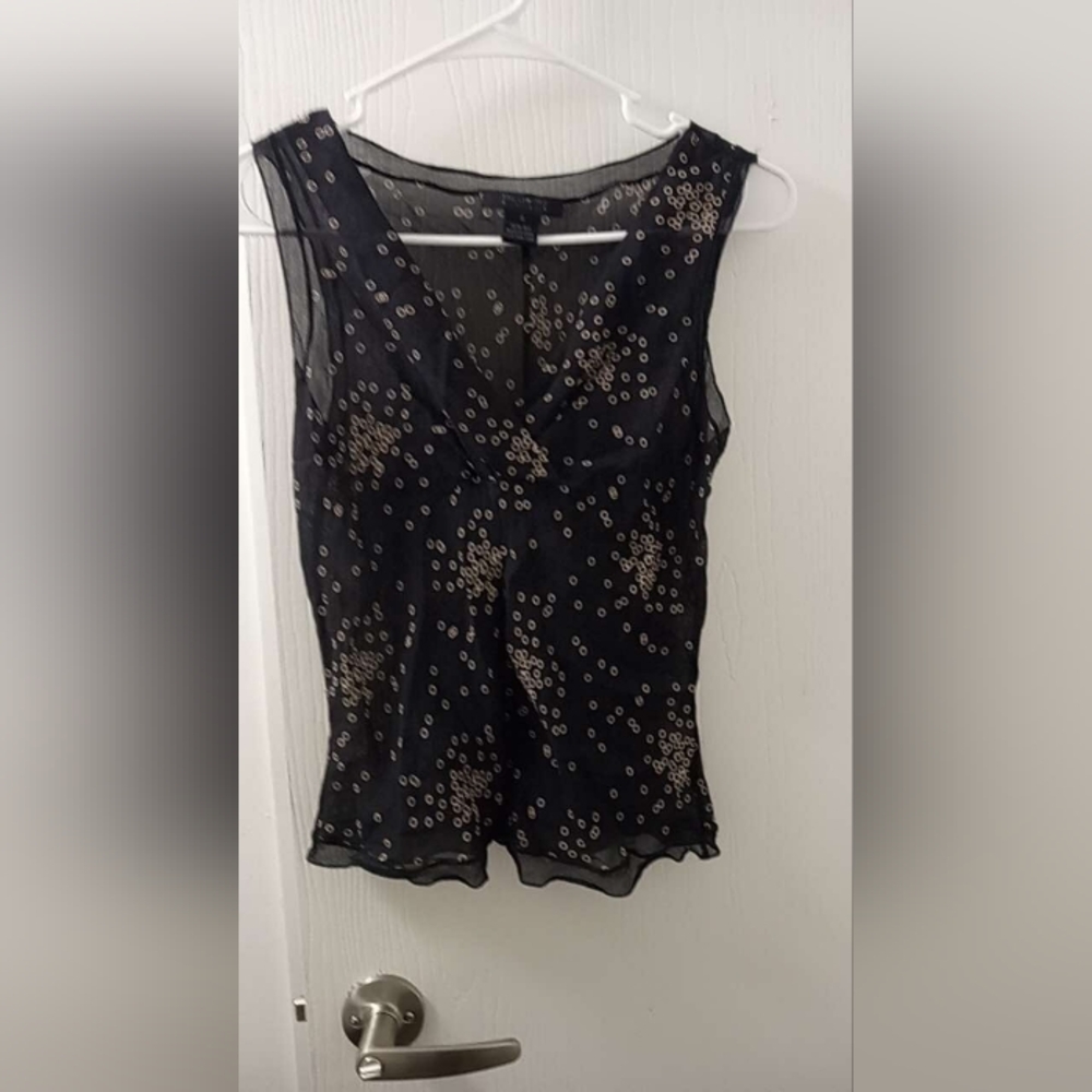 Y2K The Limited Silk V Neck Sleeveless Top Sz S